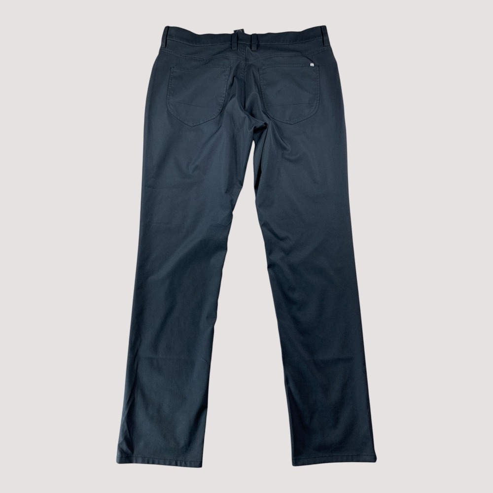 Travis Mathew Open To Close Golf Pants Mens 34x32 Black Performance 5-Pkt 1MT435 - Picture 9 of 10